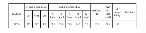 Khoá 01330 - Hình ảnh 3